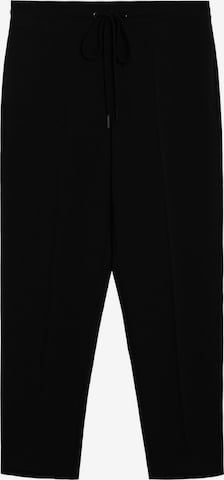 Regular Pantalon 'Semiflu' MANGO en noir : devant