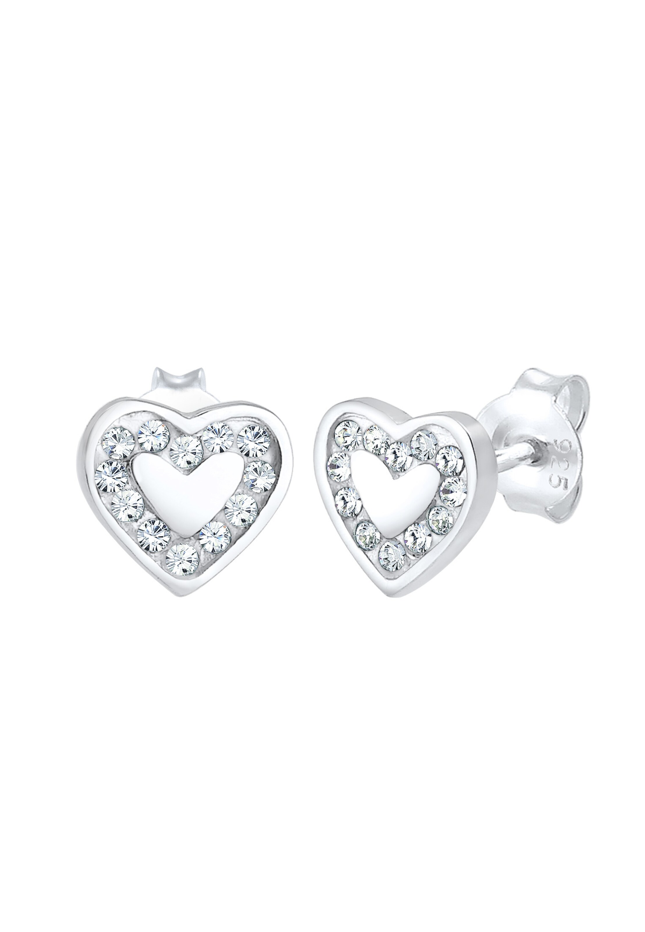 ELLI Ohrringe Herz in Silber