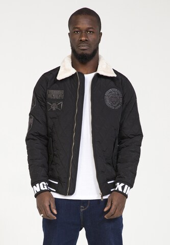 PLUS EIGHTEEN Between-Season Jacket in Black: front