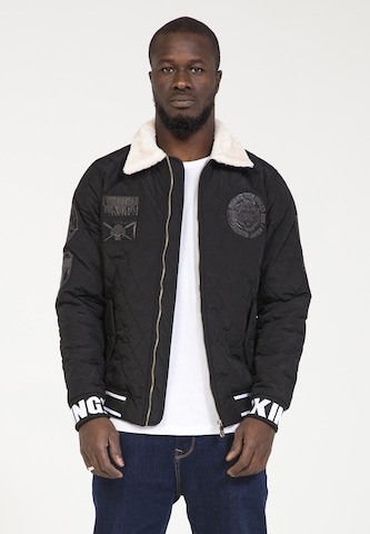 PLUS EIGHTEEN Between-Season Jacket in Black: front