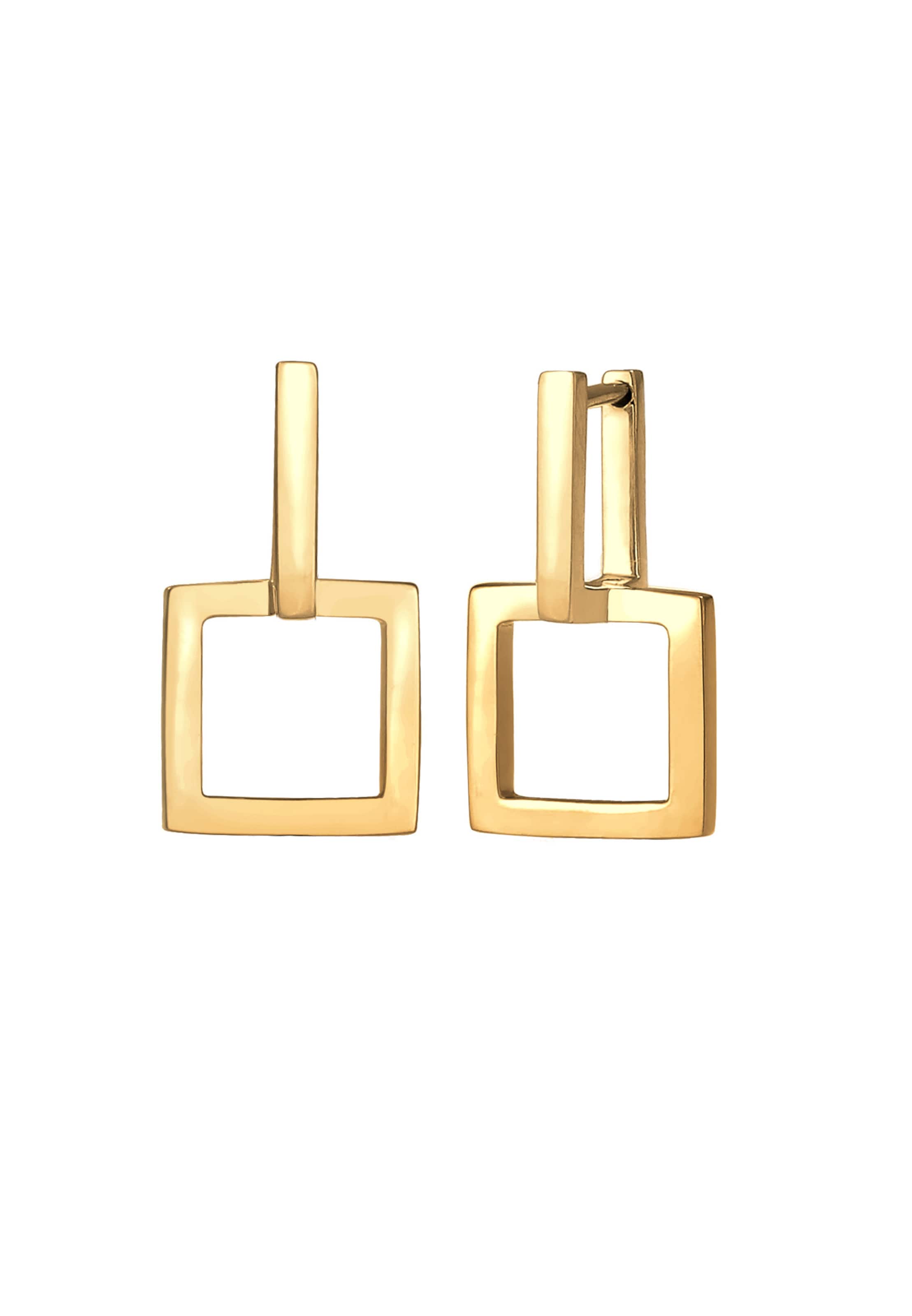 ELLI Ohrringe 'Geo' in Gold: Vorderseite