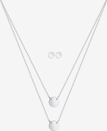 ELLI Jewelry Set 'Geo, Kreis, Layer' in Silver: front