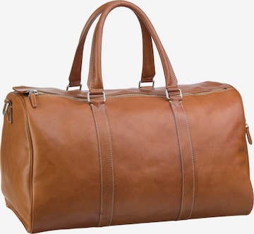 LEONHARD HEYDEN Travel Bag 'Bergamo' in Brown: front