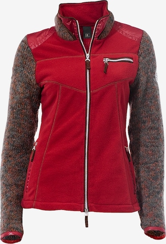 heine Fleece jas in Rood: voorkant