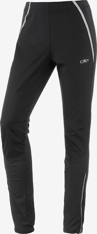 CMP Slim fit Workout Pants in Black: front