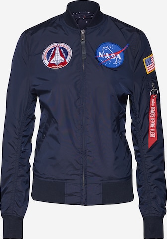 ALPHA INDUSTRIES Between-season jacket ' MA-1 TT NASA' in Blue: front