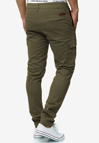 Coupe slim Pantalon cargo 'Mathews ' INDICODE JEANS en vert