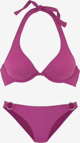 CHIEMSEE Triangel Bikini in Lila: voorkant