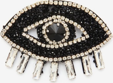 J. Jayz Brooch 'Auge' in Black: front