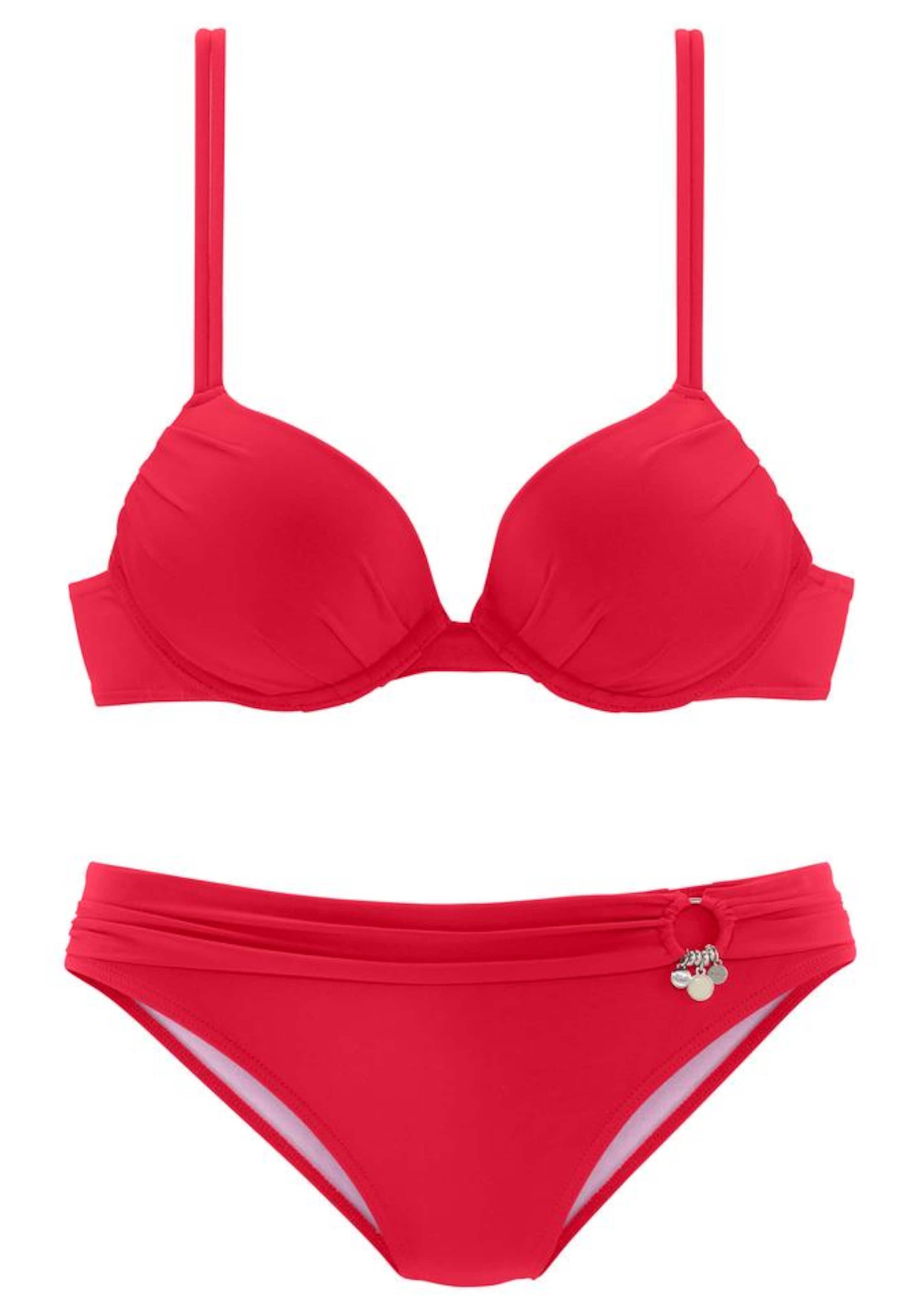 s.Oliver Push-up Bikini in Red: front