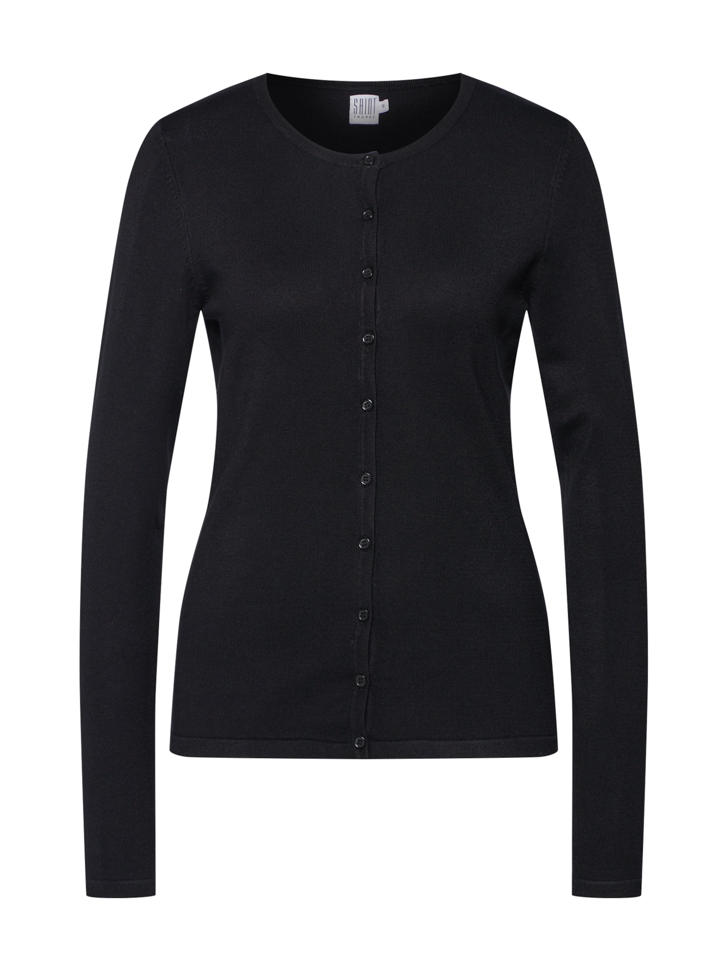 SAINT TROPEZ Knit cardigan in Black: front