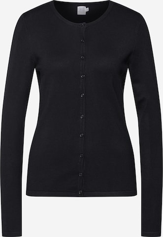 SAINT TROPEZ Knit cardigan in Black: front