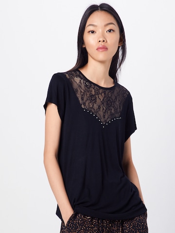 Tricou 'Sarah' de la ABOUT YOU pe negru: față