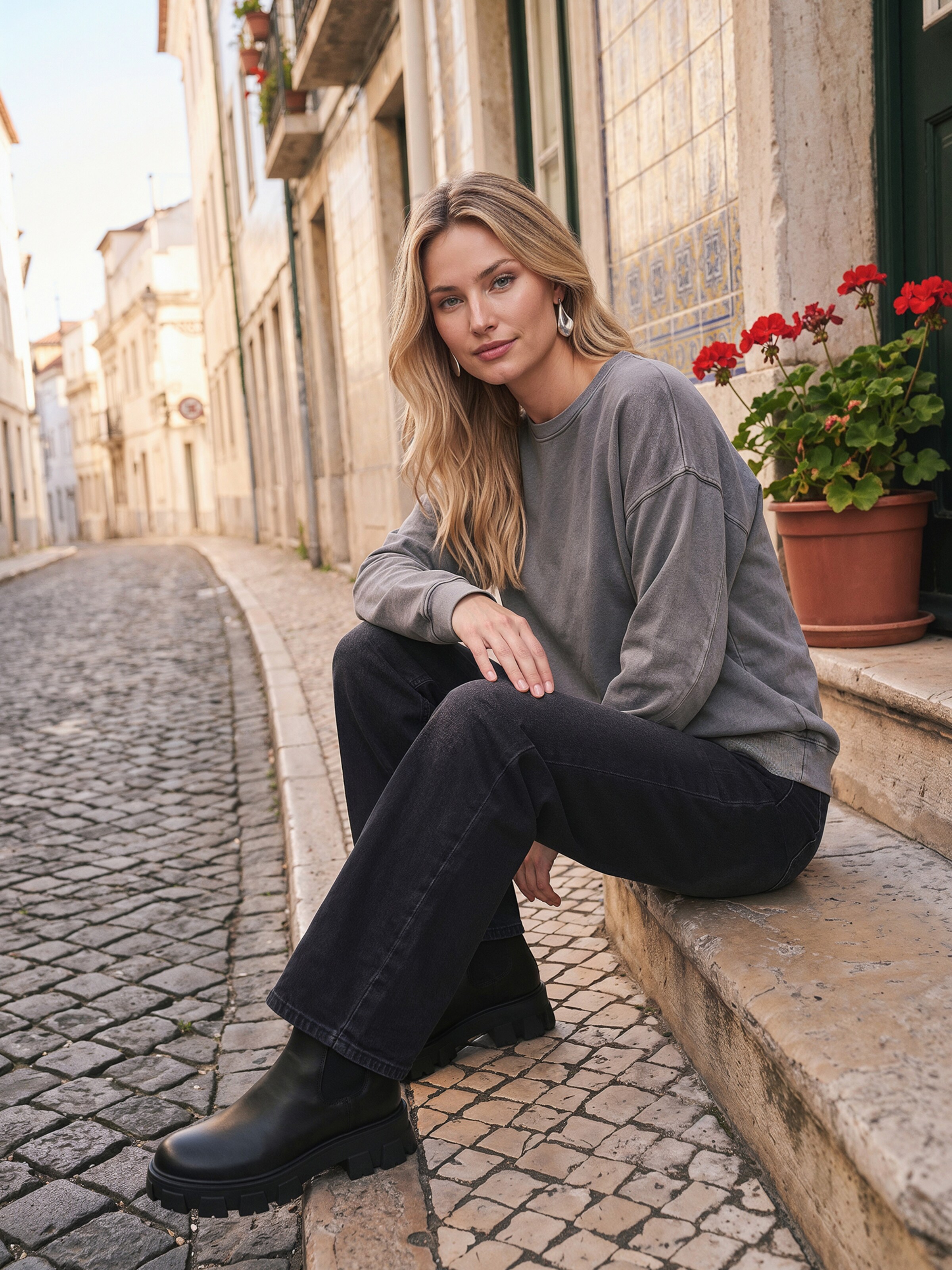 The AY Style Collective - Grey Sweater And Jeans