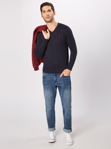 TOM TAILOR Regular Fit Pullover in Blau