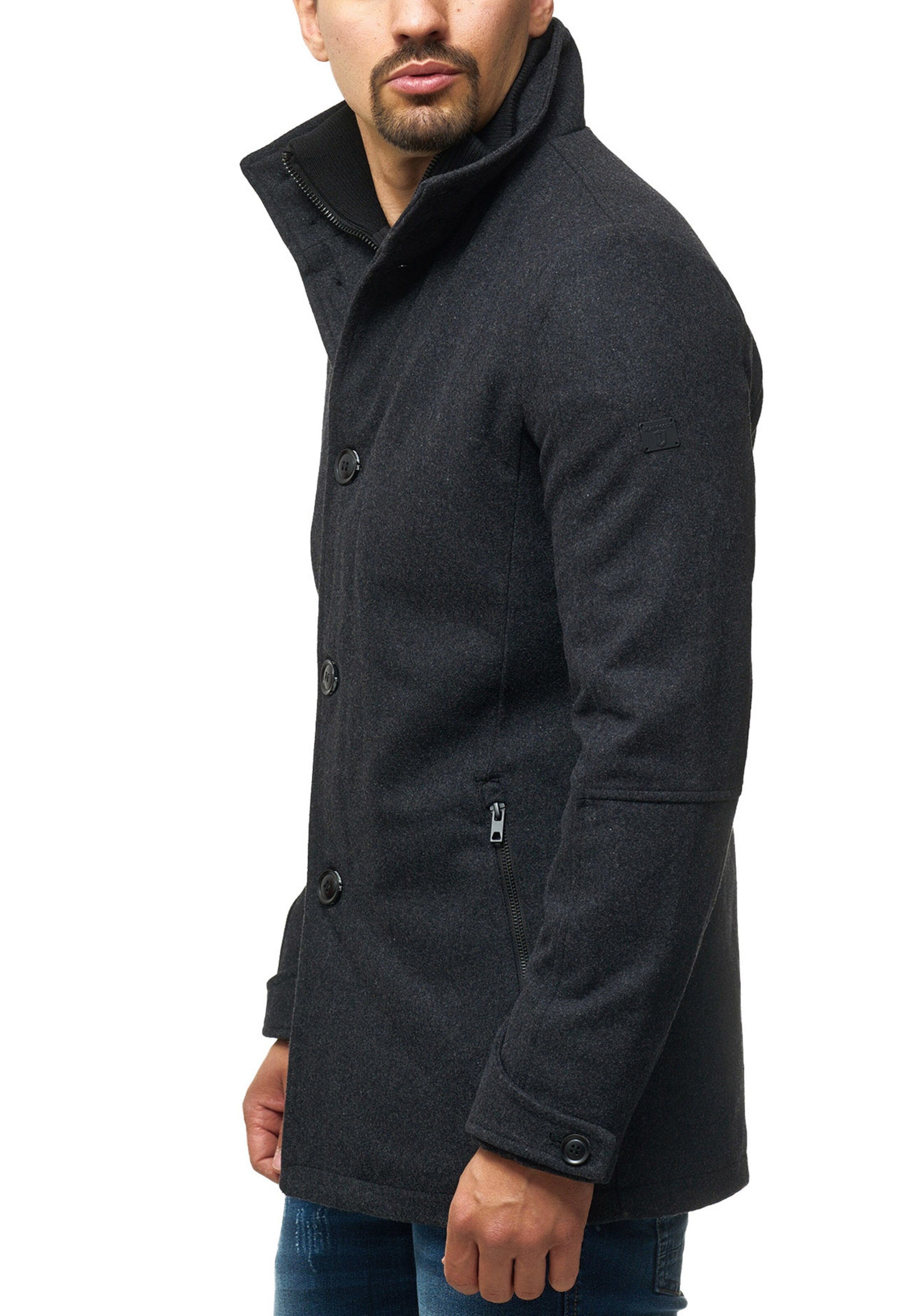 INDICODE JEANS Between-seasons coat 'Brittany' in Grey