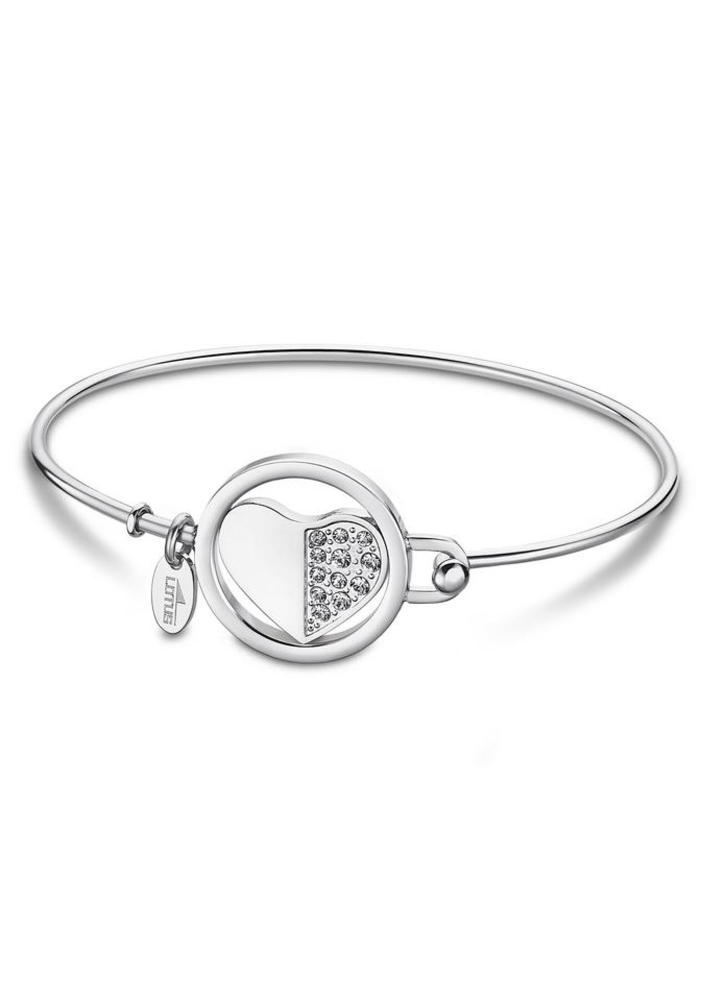 LOTUS STYLE Armreif 'Herz LS2014-2/4' in Silber: Vorderseite