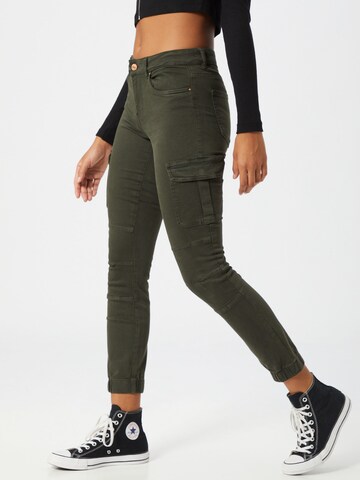 Coupe slim Pantalon cargo 'Missouri' ONLY en vert : devant