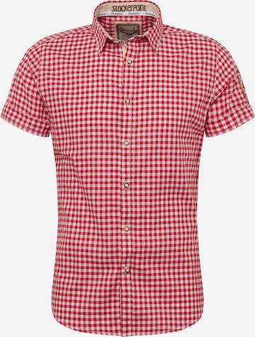STOCKERPOINT Regular fit Traditional Button Up Shirt 'Connor' in Red: front