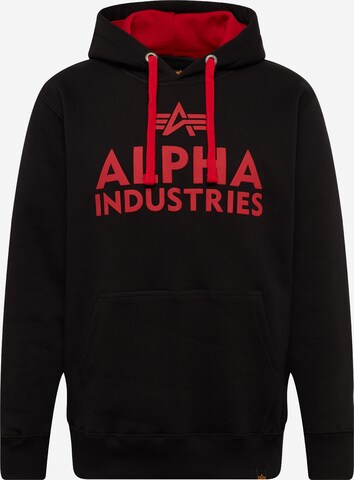 ALPHA INDUSTRIES - Sweatshirt em preto: frente