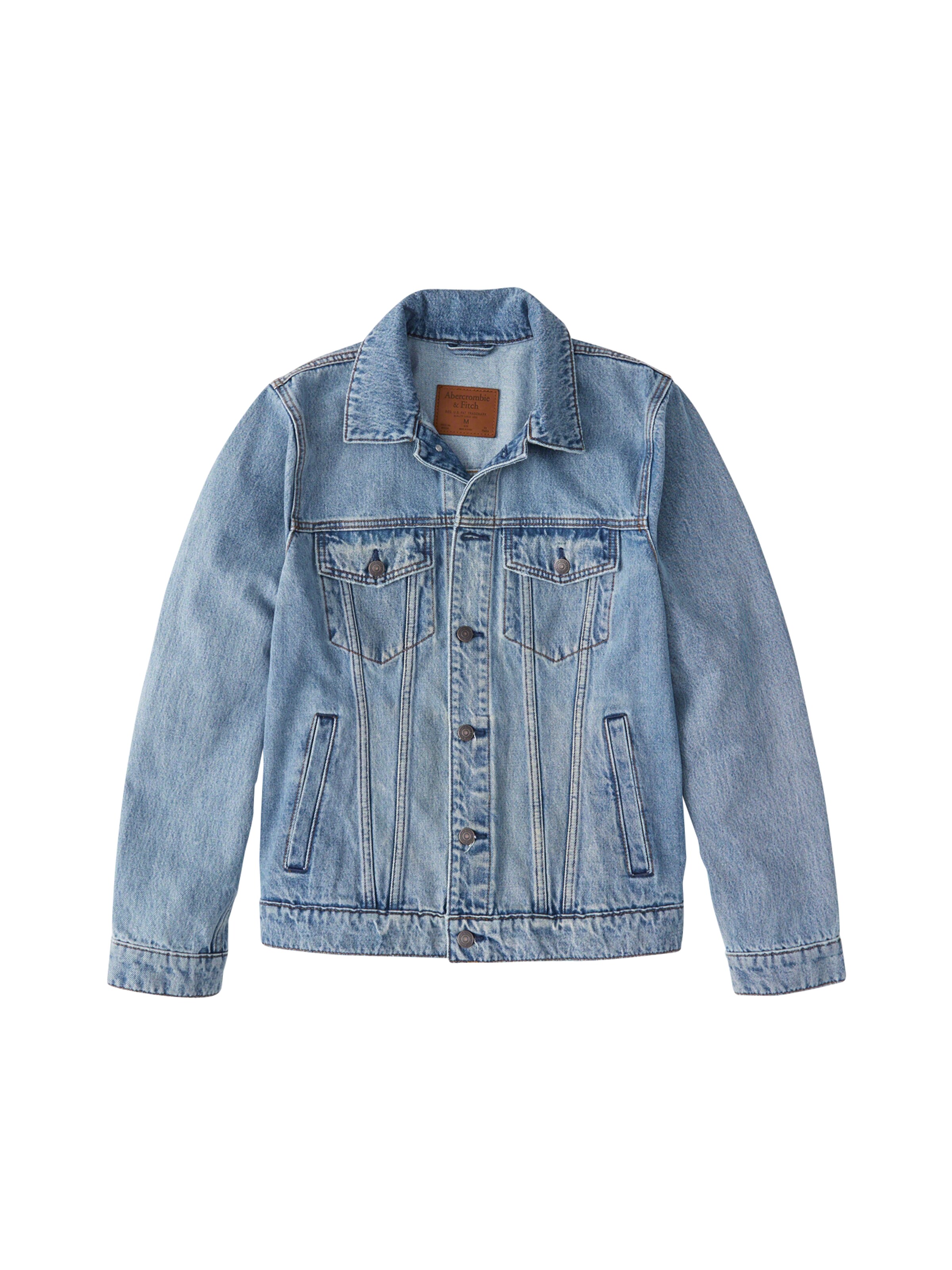 Abercrombie & Fitch - Tussenjas in de kleur Blauw denim