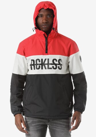 Veste mi-saison 'Pull Over Anorak' Young & Reckless en rouge