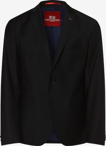 Finshley & Harding London Slim fit Business Blazer ' Lucas' in Black: front