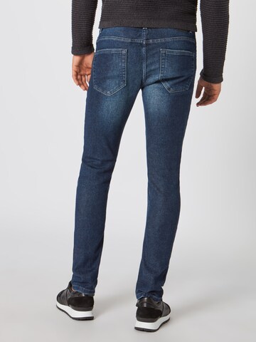 Coupe slim Jean 'Loom' Only & Sons en bleu : derrière