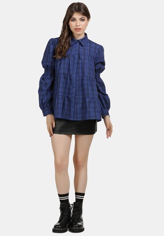 myMo ROCKS Blouse in Blauw: voorkant