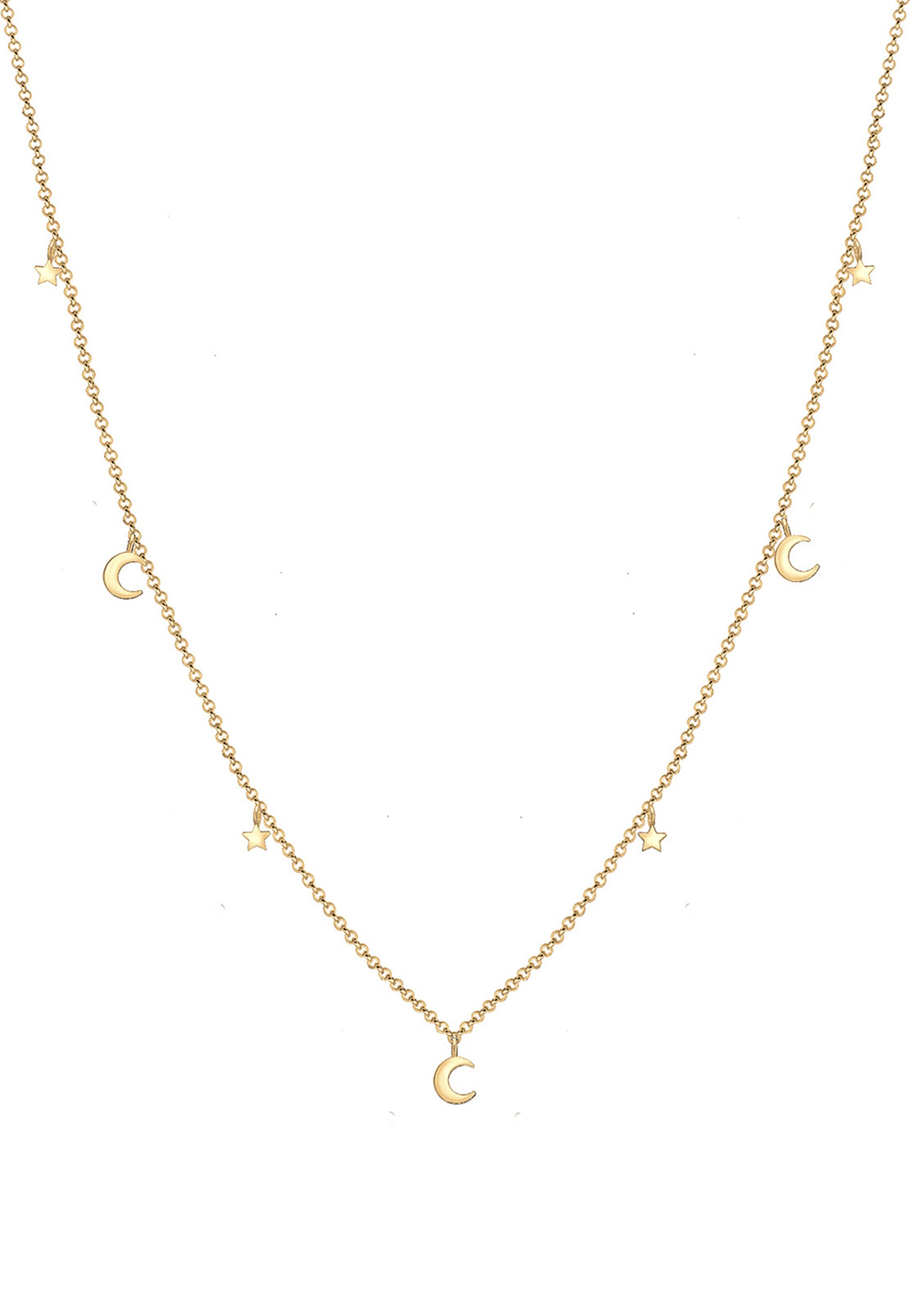 Chaîne 'Halbmond, Sterne' ELLI en or