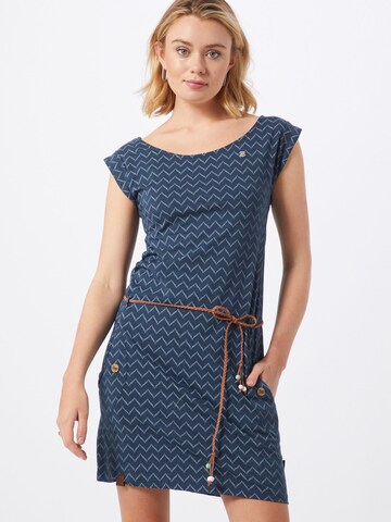 Ragwear Summer Dress 'Tag Zig Zag' in Blue: front