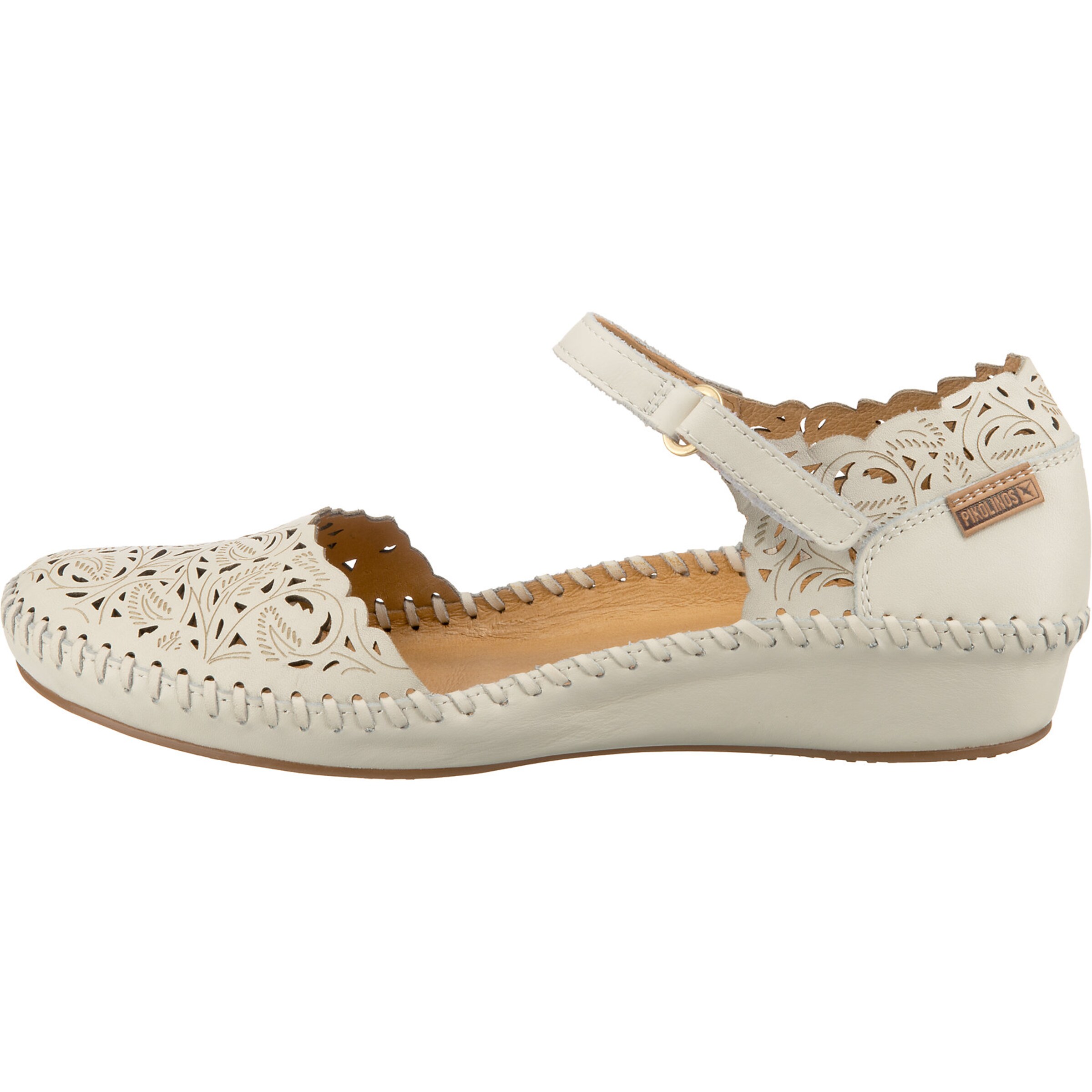 Balerini cu curea glezna 'P. Vallarta' de la PIKOLINOS pe alb