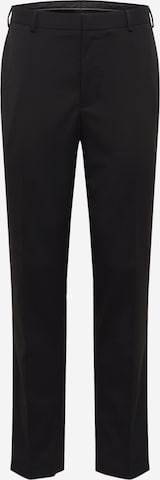 Coupe slim Pantalon à plis BURTON MENSWEAR LONDON en noir : devant