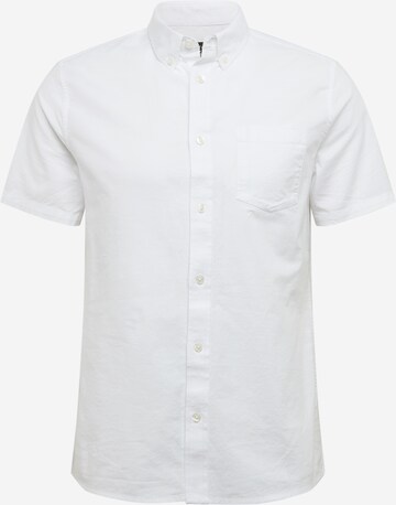 Coupe regular Chemise 'Oxford' BURTON MENSWEAR LONDON en blanc : devant