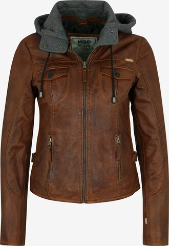 Miracle of Denim Between-Season Jacket in Brown: front