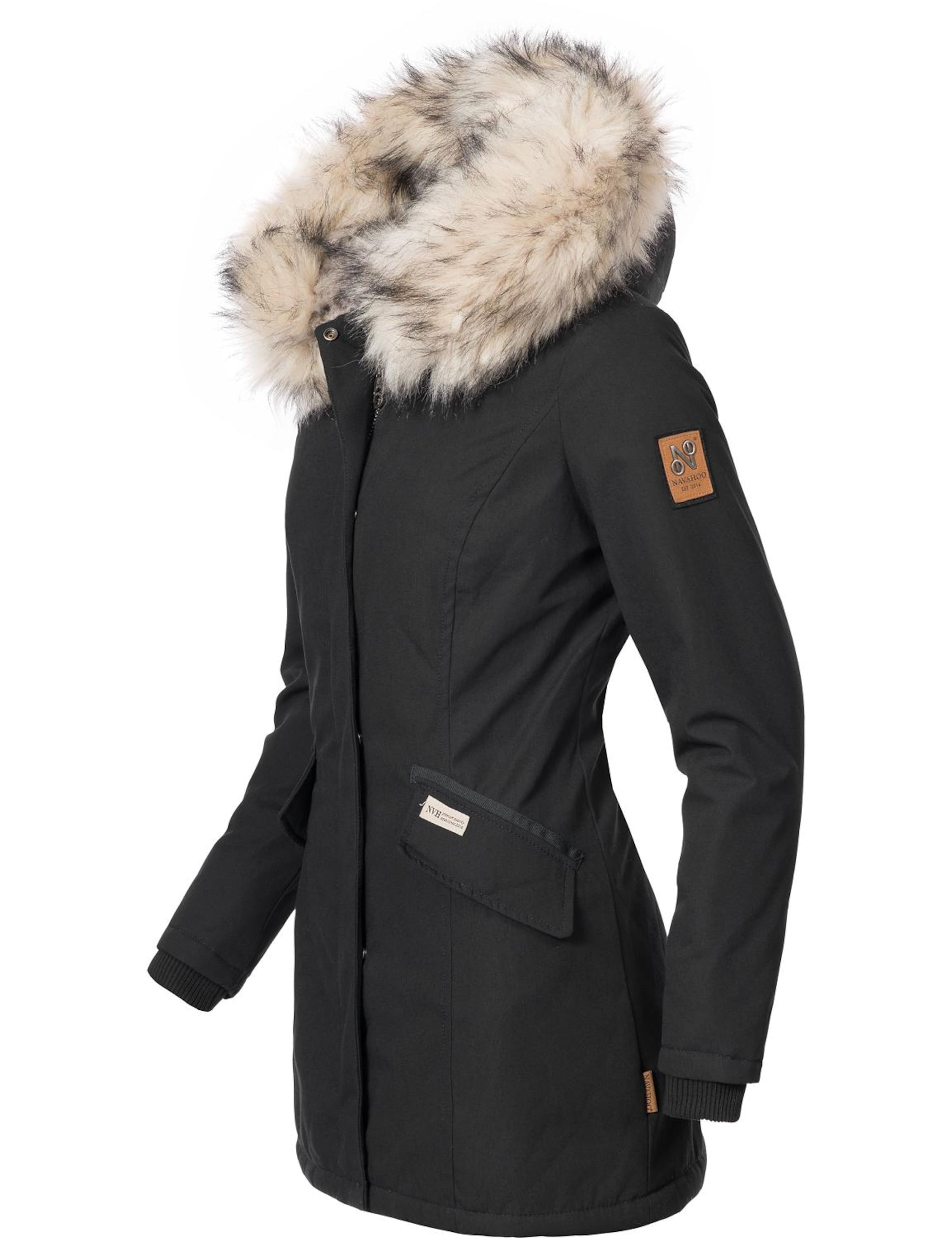 NAVAHOOZimski kaput 'Cristal' - crna boja