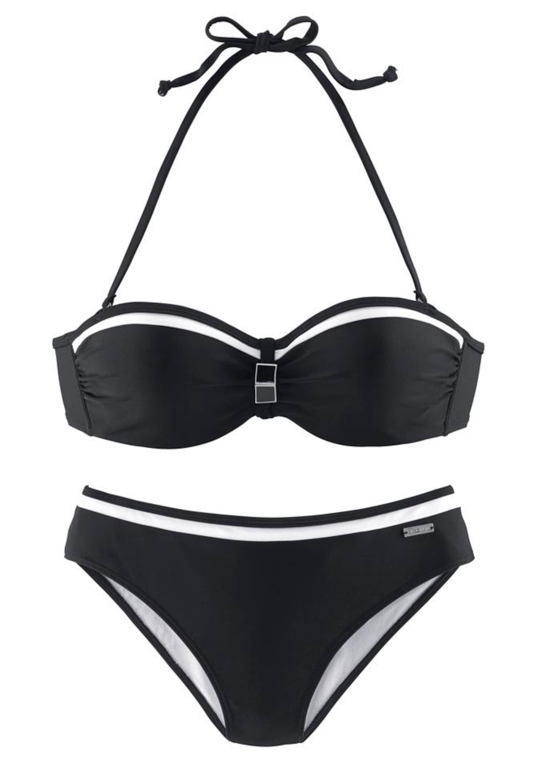 Bandeau Bikini LASCANA en noir : devant
