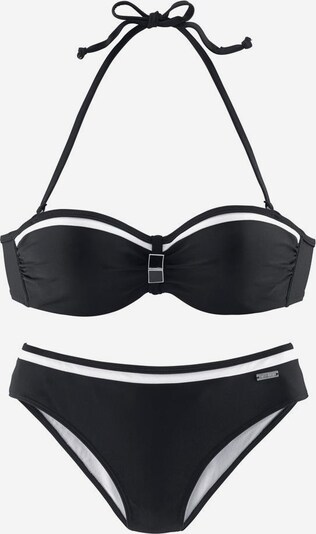 LASCANA Bikini in schwarz / weiß, Produktansicht