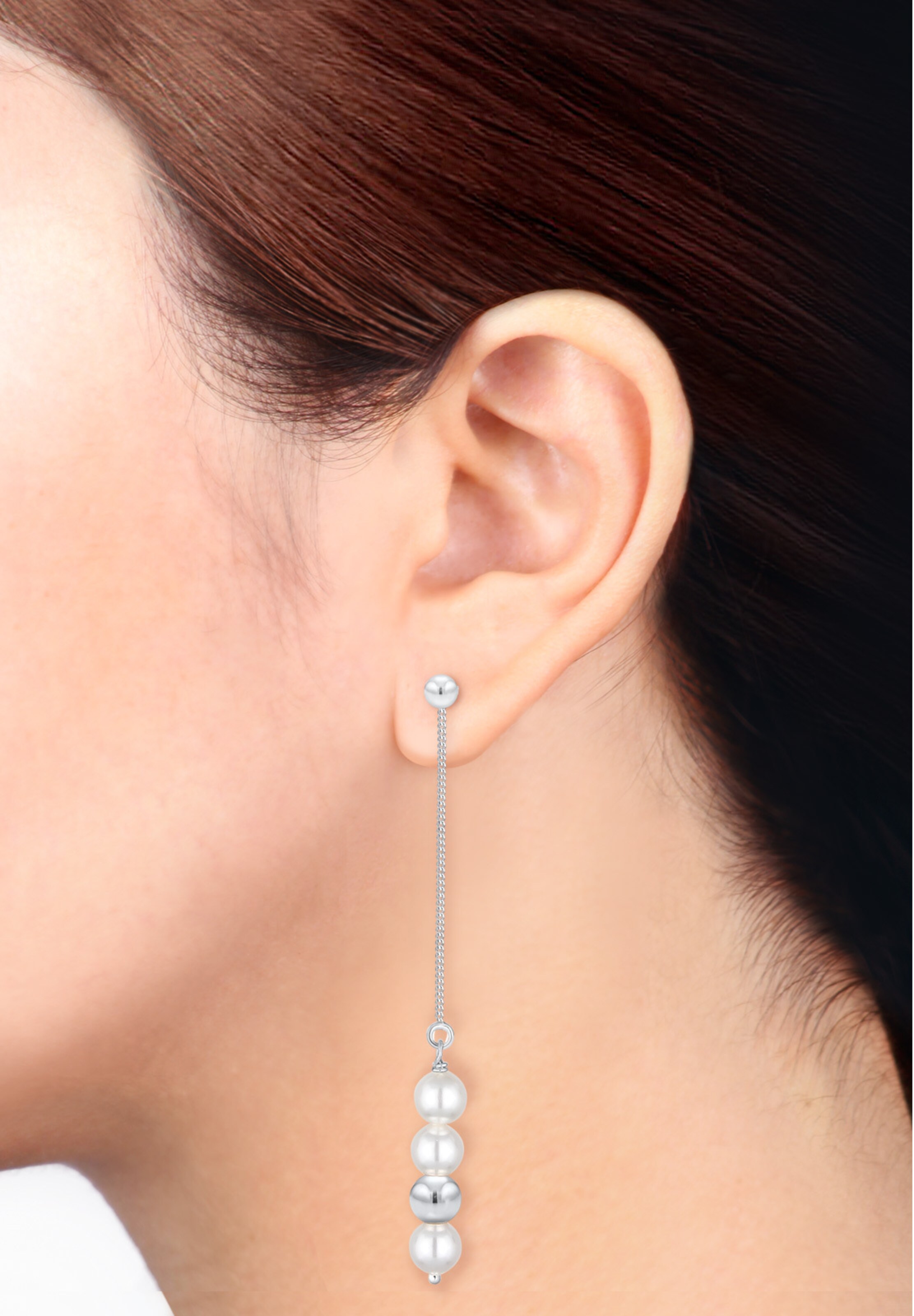 Boucles d'oreilles ELLI en argent : devant