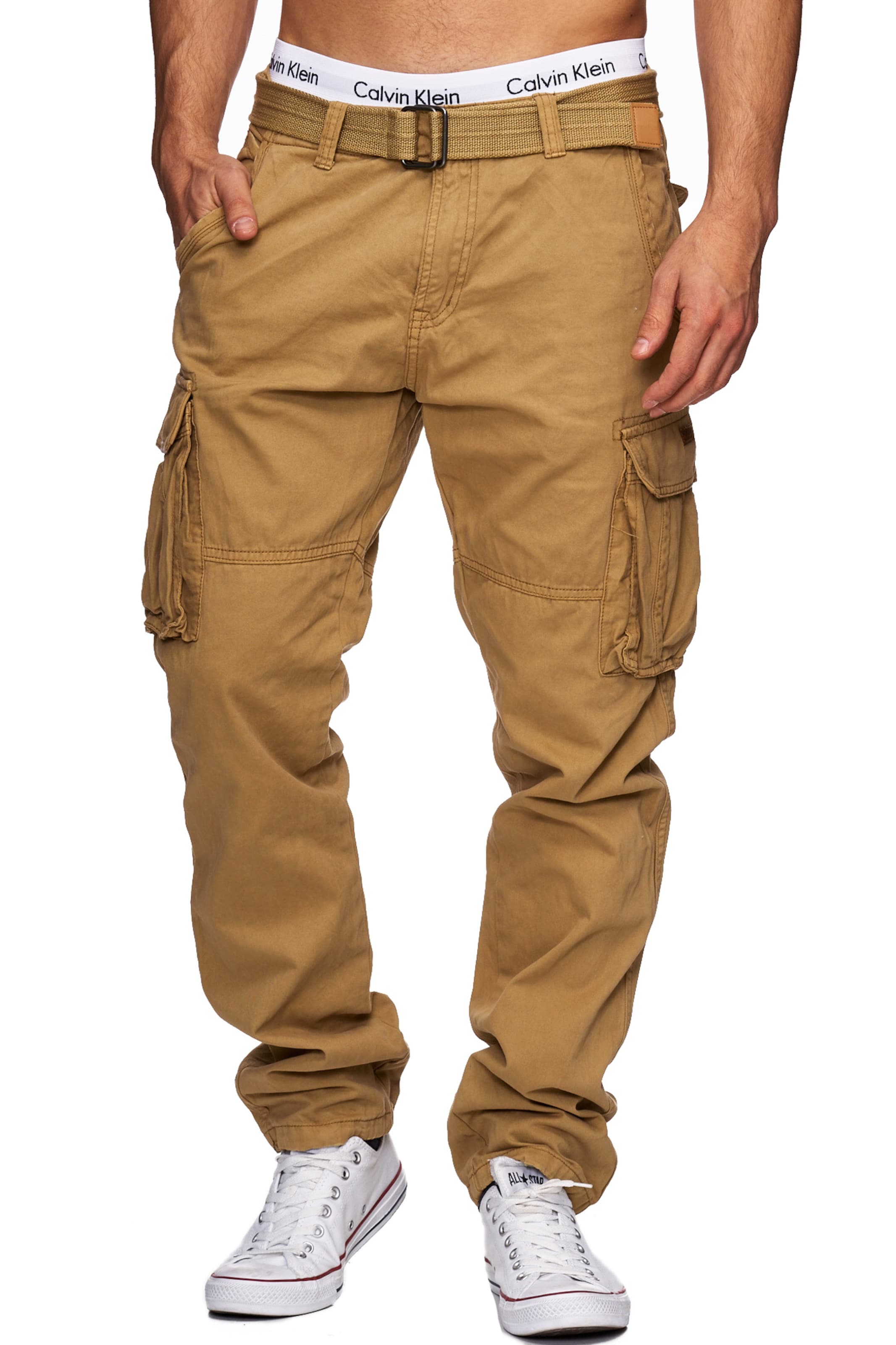 INDICODE JEANS Regular Pants ' William ' in Brown: front