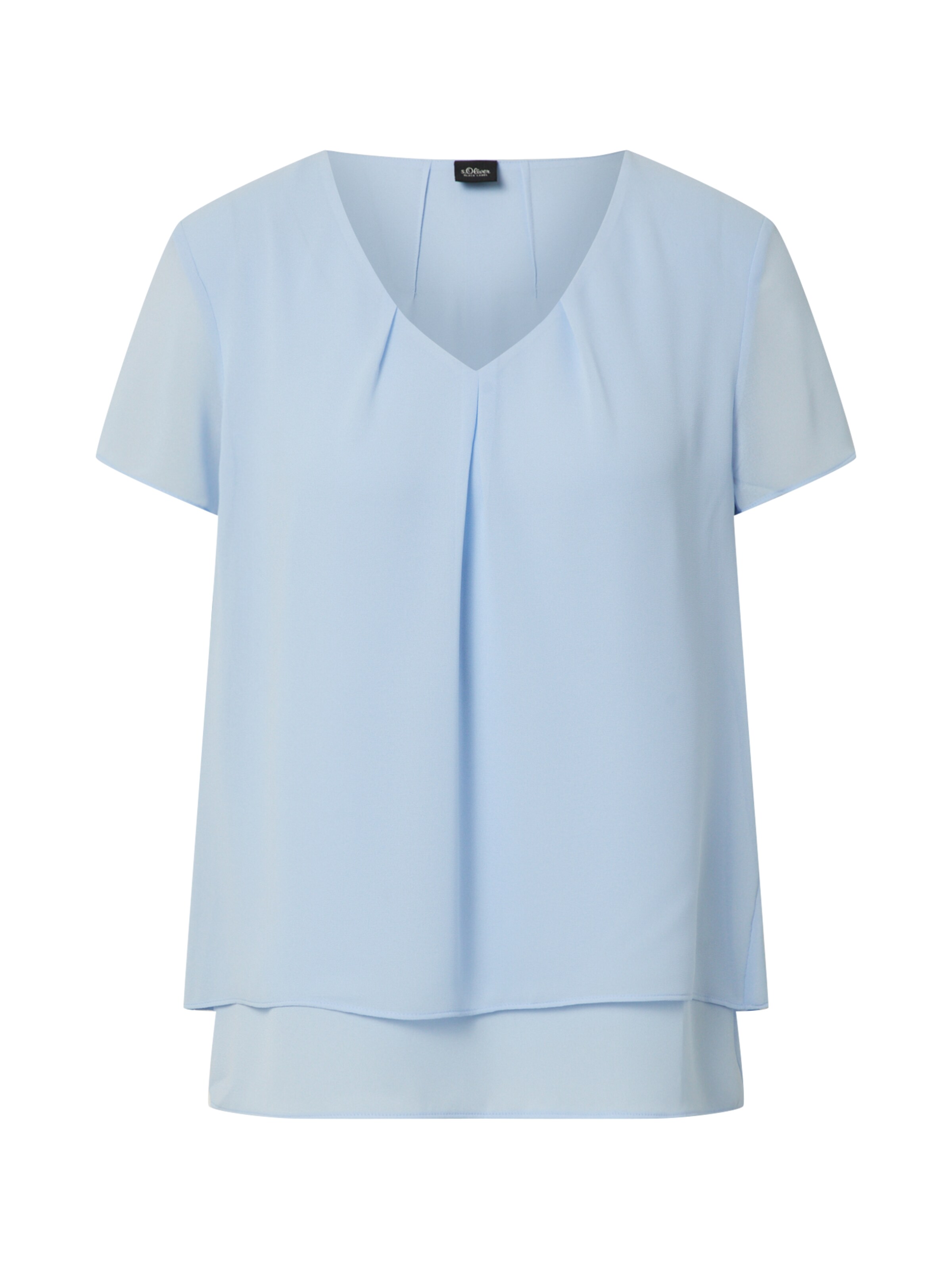 S Oliver Black Label Blusenshirt Aus Chiffon Mit Kellerfalte