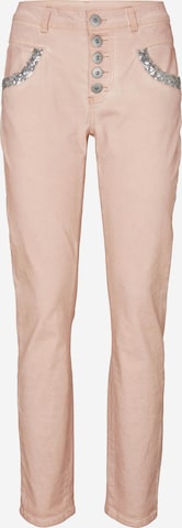 Coupe slim Pantalon heine en rose : devant