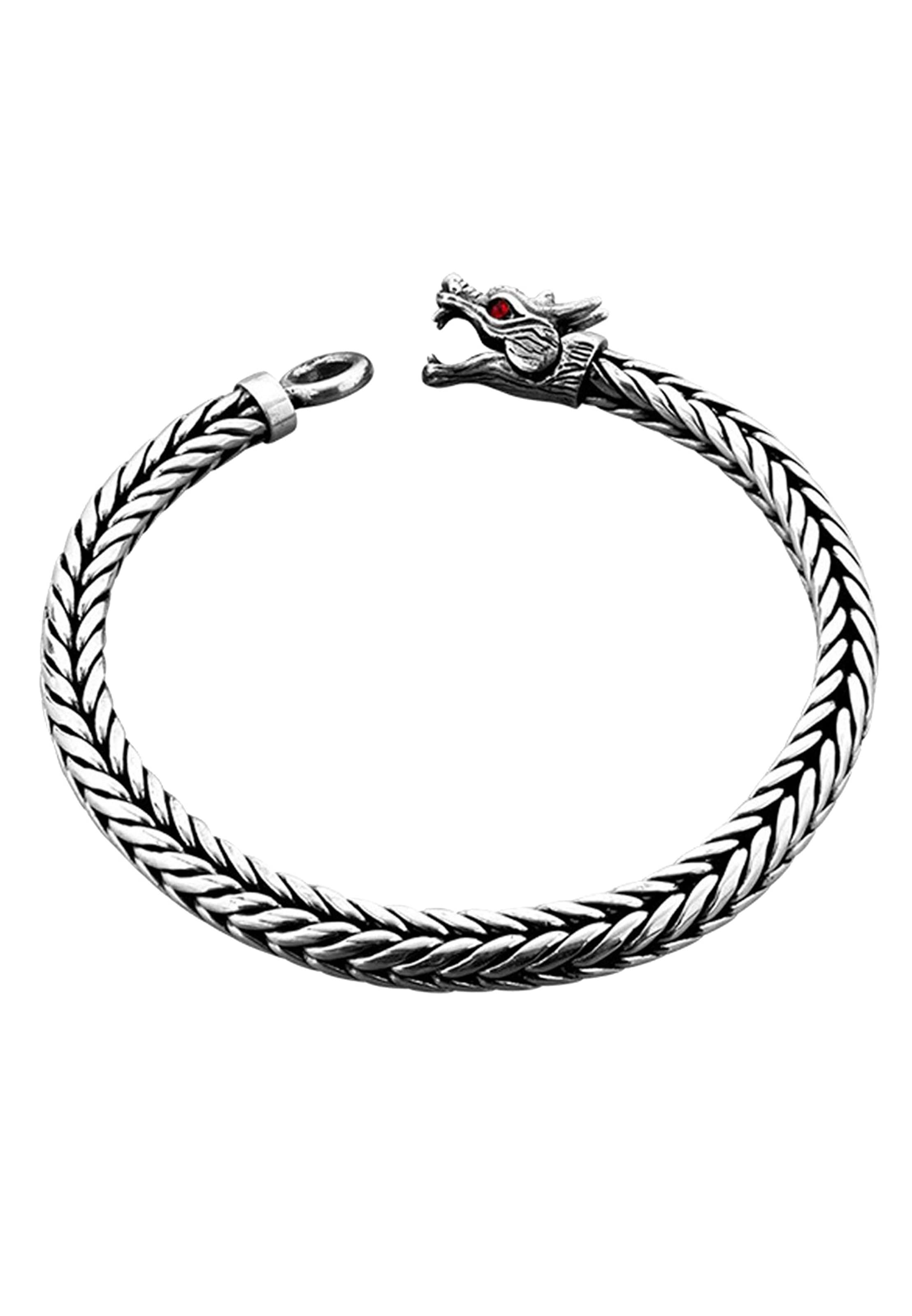 KUZZOI Armband 'Drache' in Zilver