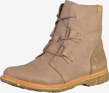 EL NATURALISTA Lace-Up Ankle Boots in Brown: front