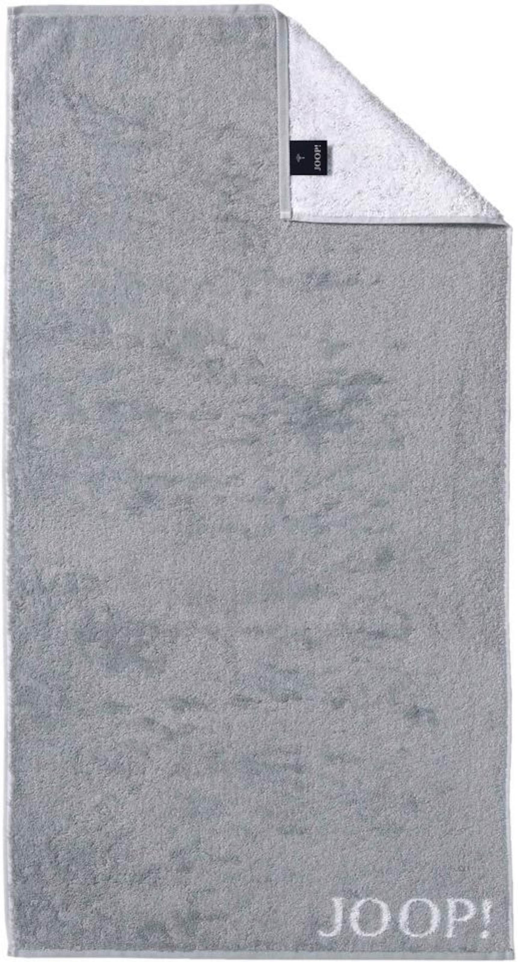 JOOP! Duschtuch 'Doubleface' in Grau: Vorderseite