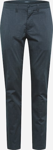 Coupe slim Pantalon chino 'Pristu CM Stripe' Matinique en noir : devant