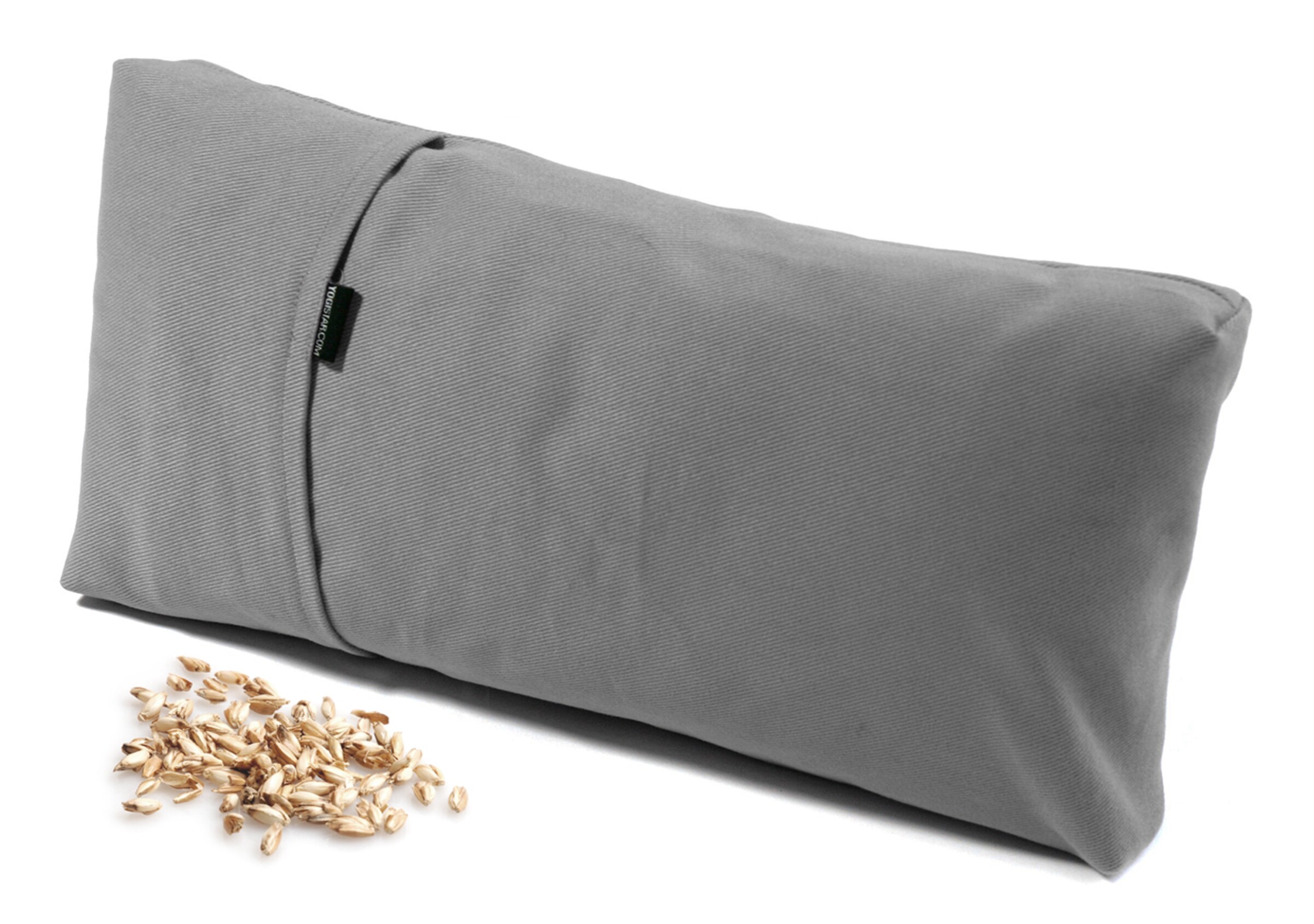 YOGISTAR.COM Pillow in Grey: front