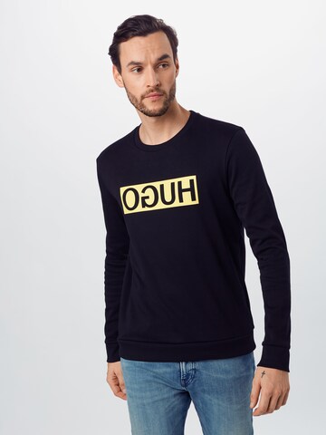 HUGO Regular fit Sweatshirt 'Dicago202' in Zwart: voorkant