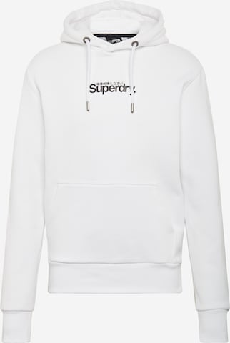 Superdry Rovný strih Mikina - biela: predná strana