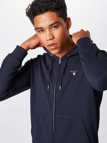 GANT Regular Fit Sweatjacke in Blau